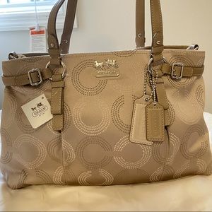 Authentic Coach Madison Dotted OP Art Purse